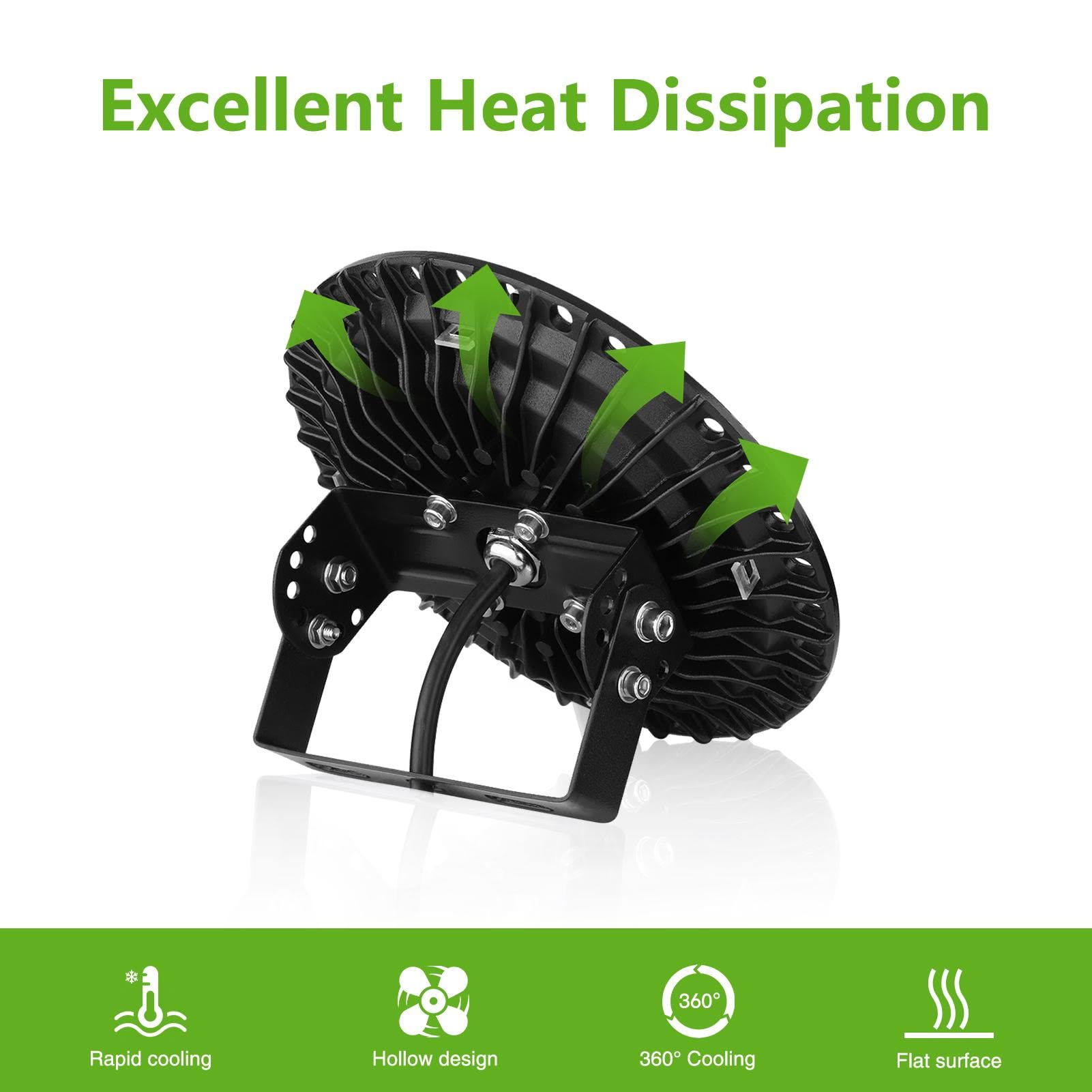 500W UFO LED High Bay Light 6000-6500K Cool White LED Workshop Light Ultra Thin Factory Warehouse LED Industrial — view 6