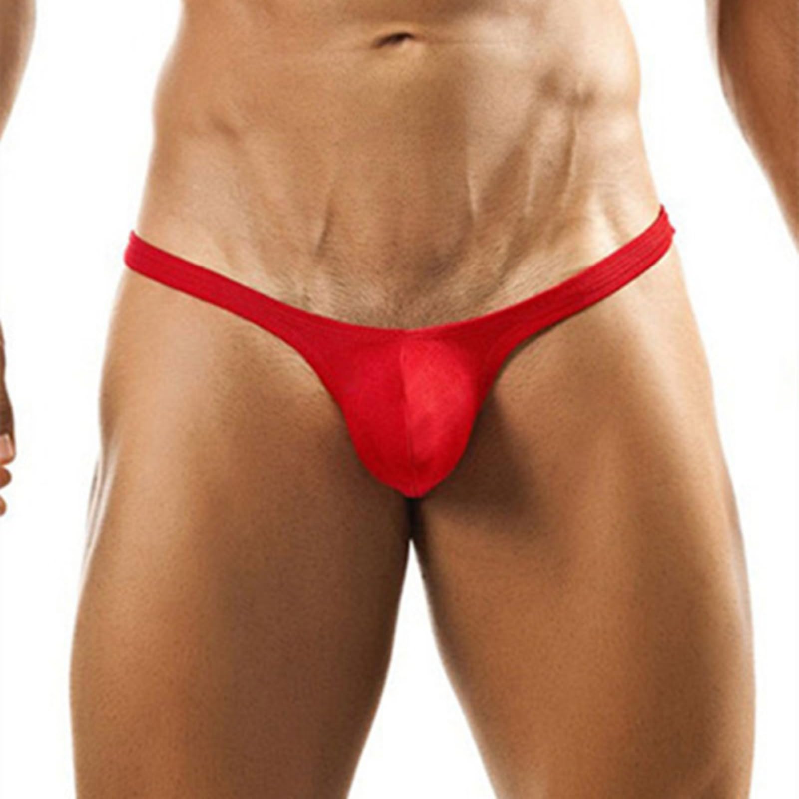 Faringoto Nahtloser fester Tanga für Herren, T-Rücken, dünne Unterhose mit niedriger Taille