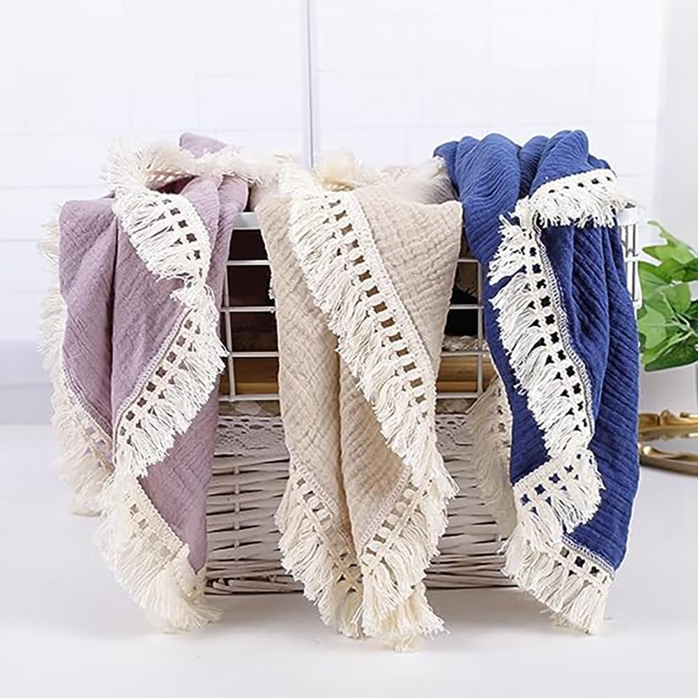 Nastro Di Pizzo Con Frange - 4,5 Metri | Cotone Beige | Per Cucito E Decorazioni - Foto 2