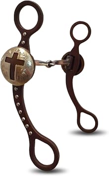 The Las Cruces Snaffle Bit for Horses - 5" Mouth Western Horse Bit - 7" Antique Brown Cheeks - Horse Mouthpiece for Everyday Riding & Training