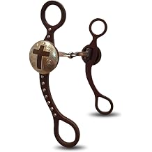 Colorado Saddlery The Las Cruces Snaffle Bit for Horses - 5" Mouth Western Horse Bit - 7" Antique Brown Cheeks - Horse Mouthpiece for Everyday Riding & Training