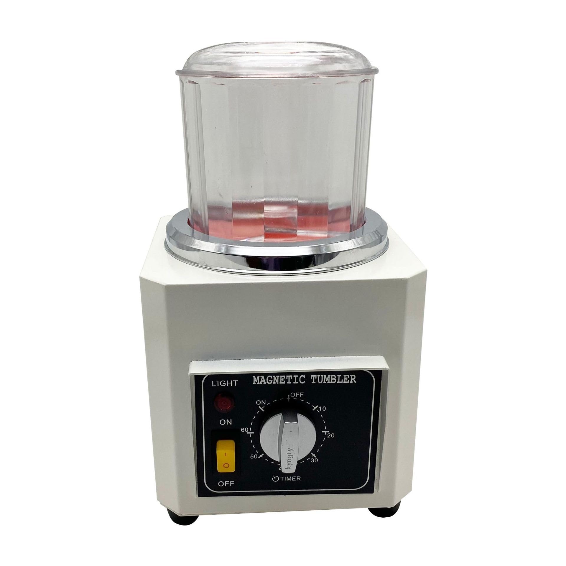 CUDTAPI KT-90 Magnetic Tumbler Mini Jewelry Polisher Finisher Finishing Machine Metal Hardware Magnetic Polishing Machine