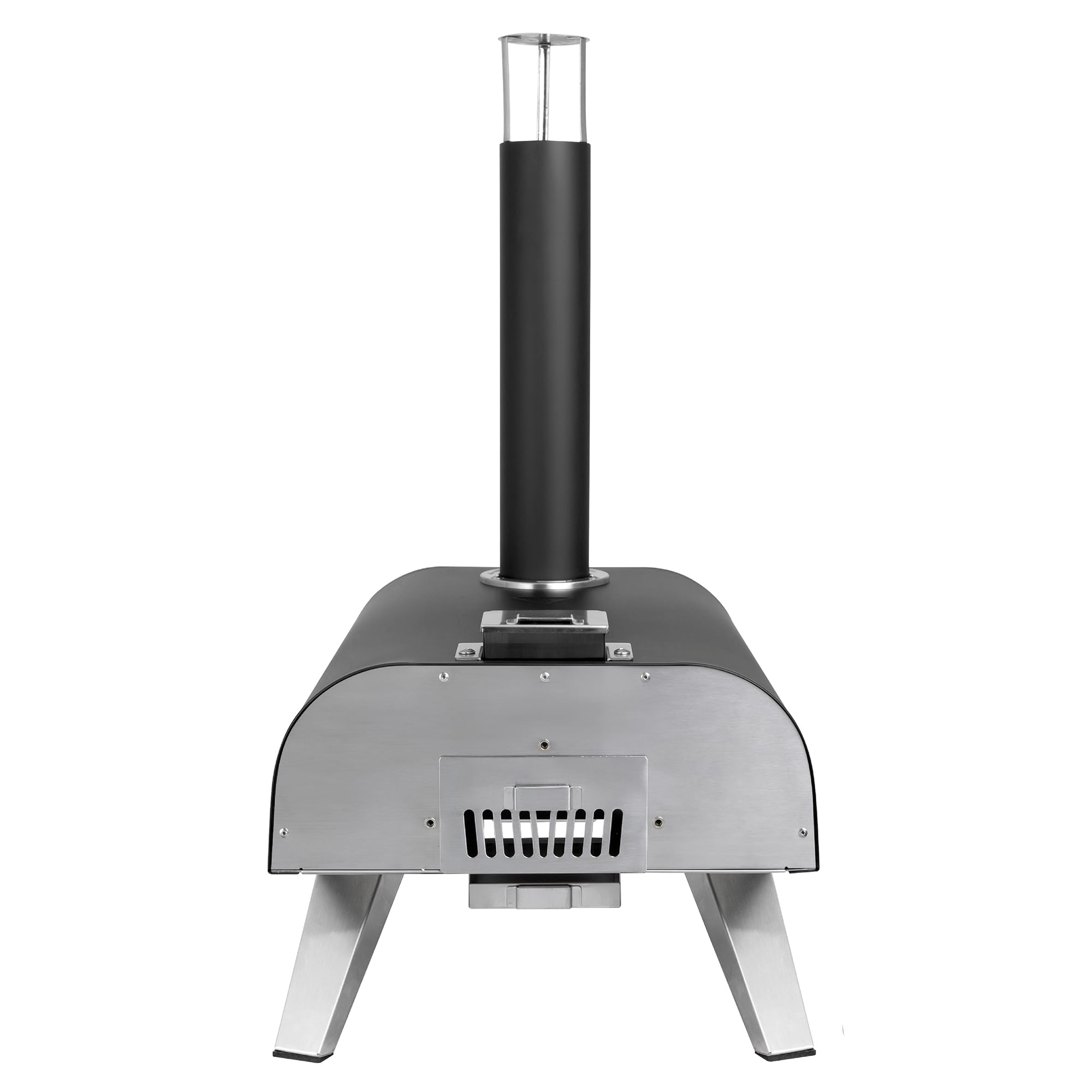 George Foreman Four à pizza portable d'extérieur à granulés de bois 30,5 cm noir avec pagaie et sac de transport pieds pliables GFWPPO1BPC