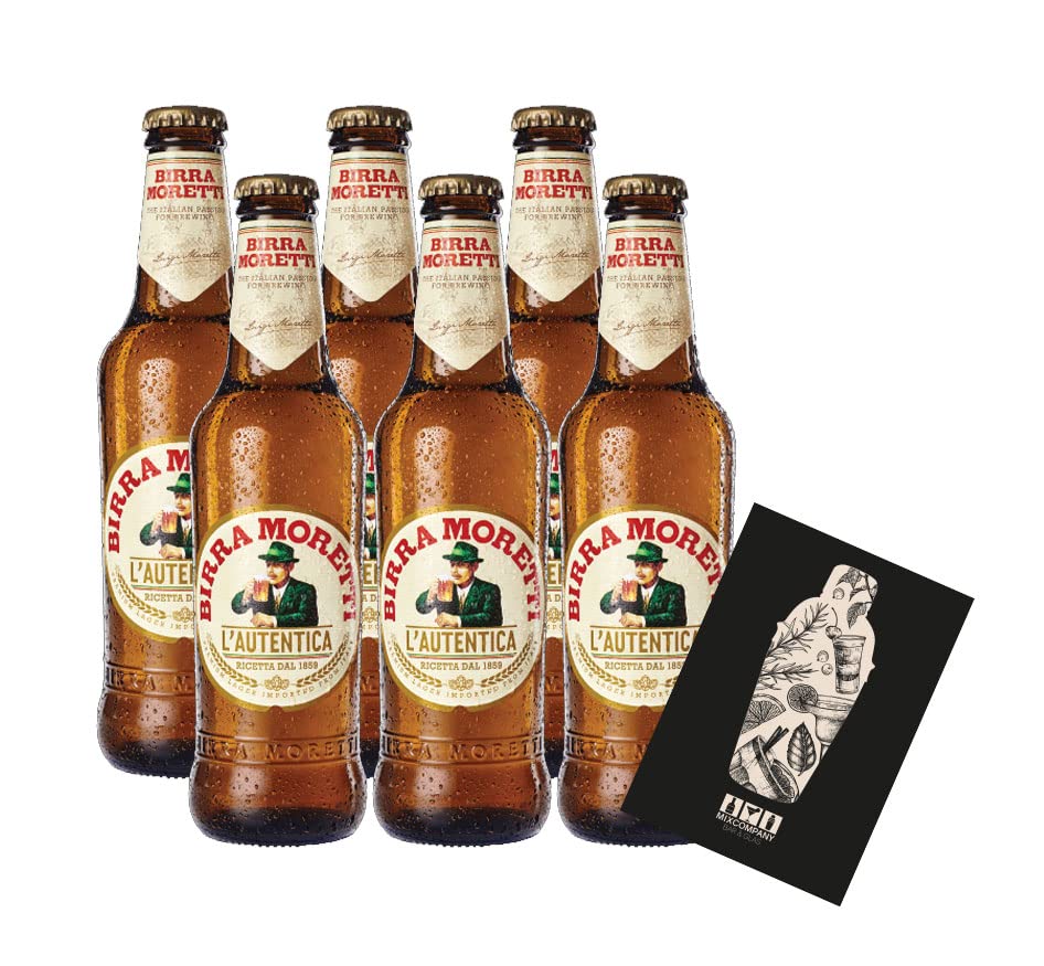 Birra Moretti 6er Set Bier Lautentica 6x 0 33L (4 6% Vol) italienisches Bier - [Enthält Sulfite]