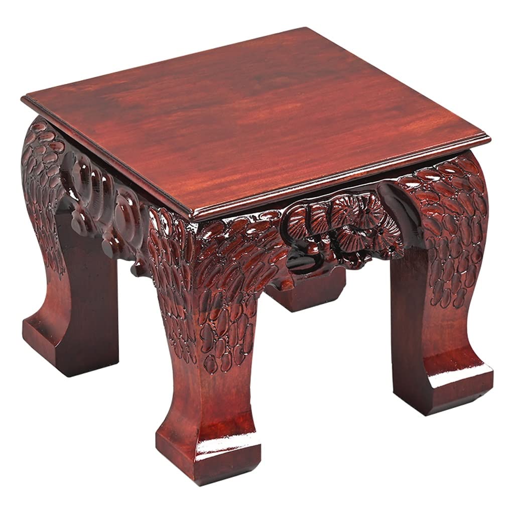 TEESONG Bonsai Pedestal Bonsai Base Solid Wood Root Carving Strange Stone Buddha Statue Handicraft Ornaments Vase Bottom Support Vase Pedestal Display Stands(55cm)