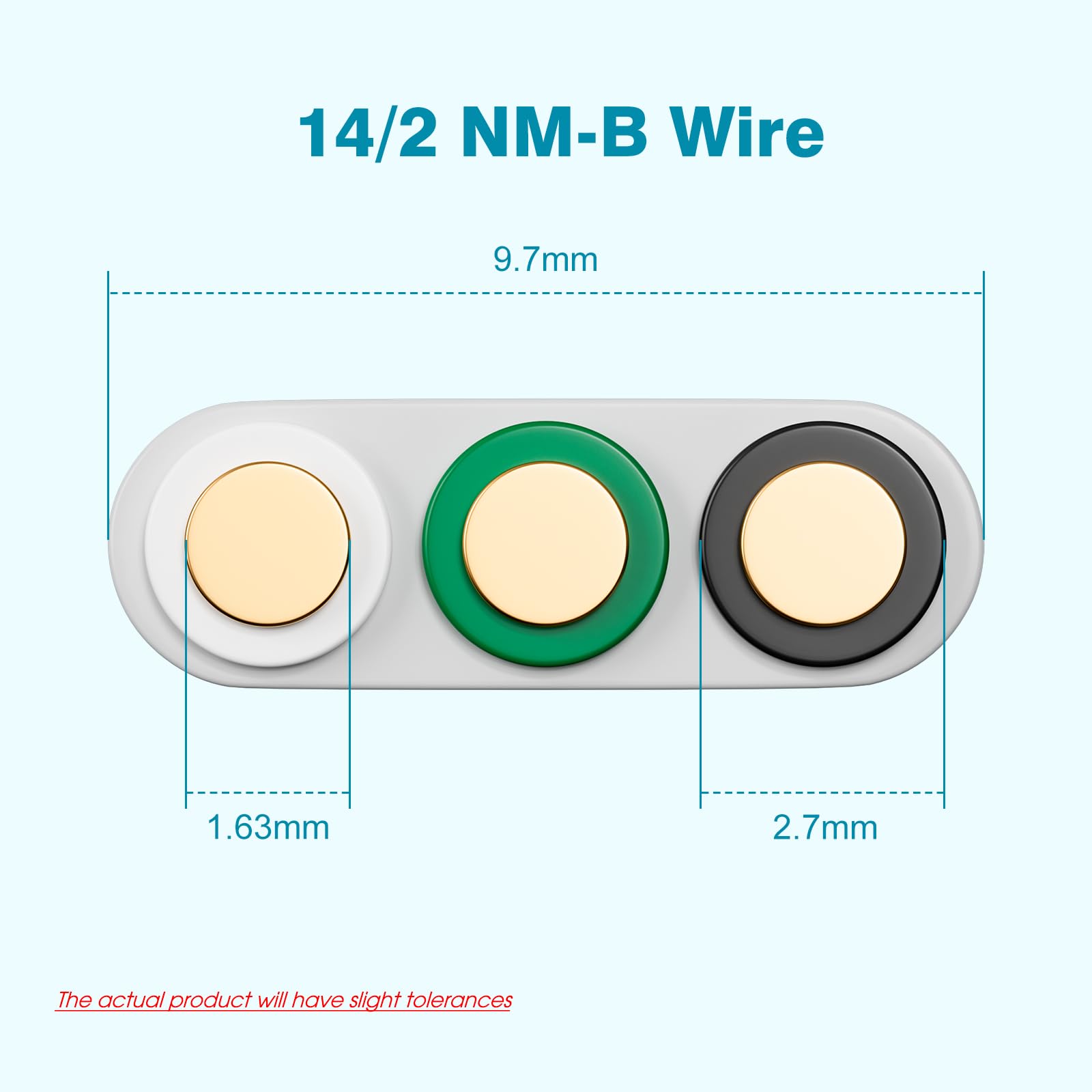 LUCKY TL Cable 14/2 NM-B con tierra, 100 pies, 14 AWG 2 conductores | Hecho de cobre puro, adecuado para interruptores de iluminación, enchufes y otras cargas eléctricas