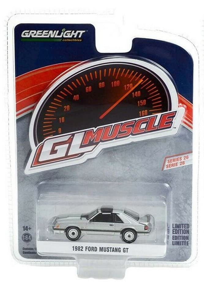 ModelToyCars 1982 Ford Mustang GT 5.0 plata metálico 1/64 miniatura 3