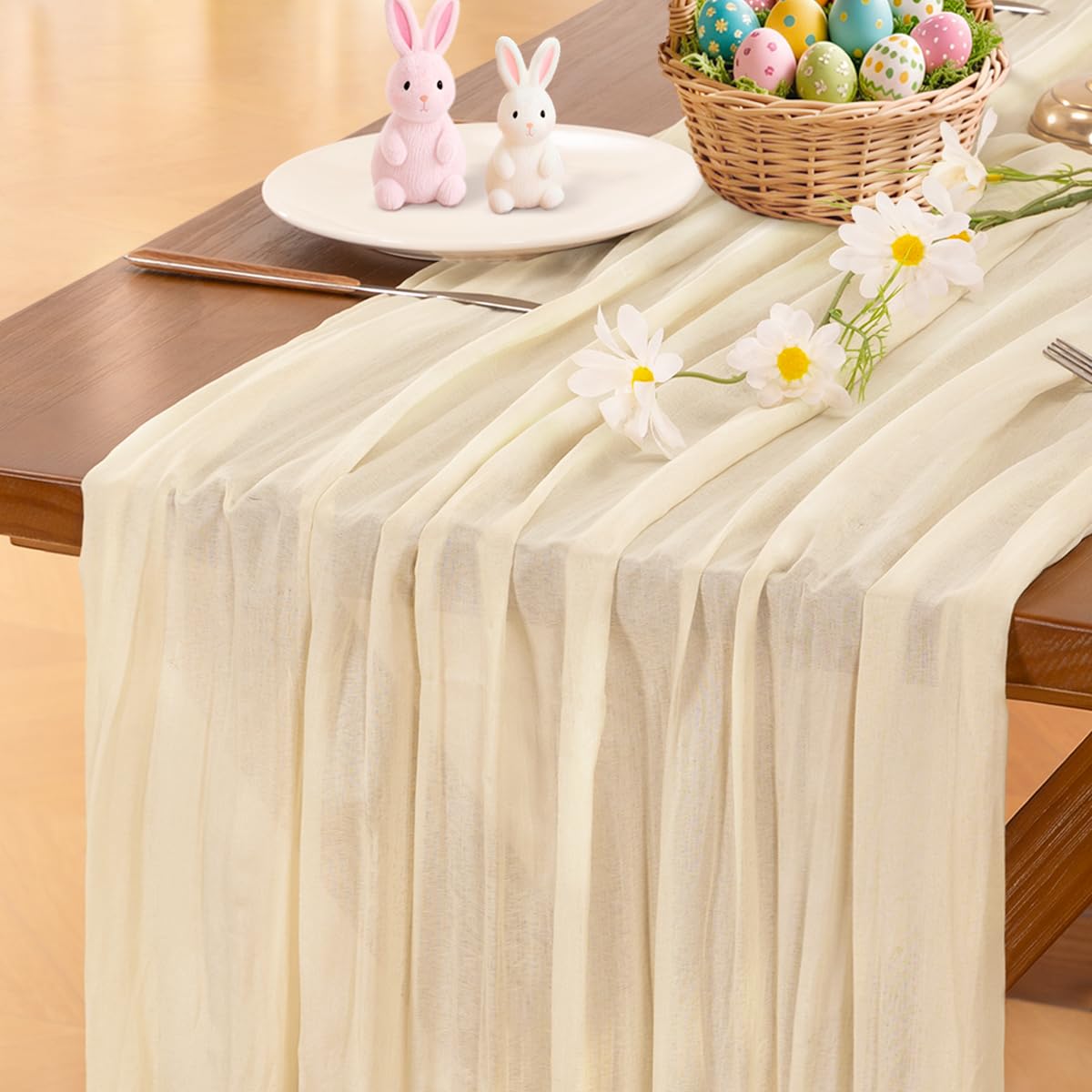 Cheesecloth Table Runner Fall Boho Wedding Birthday Party Home Decor