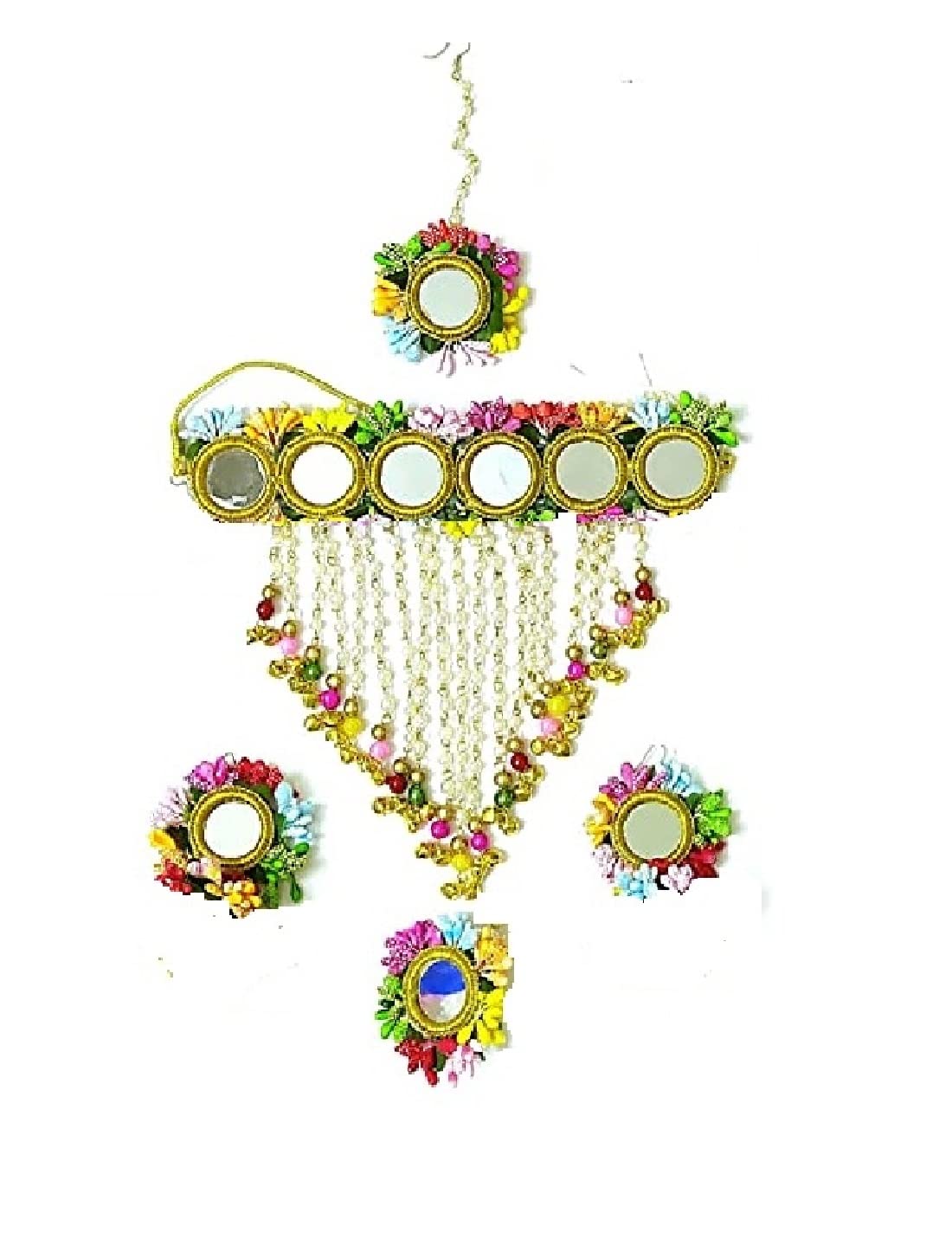 K&K KREATION Multicolor Flower Jewelery For Haldi Or Mehndi Function - Womens (B0BW7NQXVG) Amazon Price History, Amazon Price Tracker