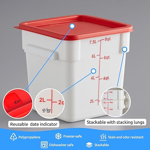 Miniatura 4 de CUSINIUM Contenedor de almacenamiento de alimentos de 8qt con tapa