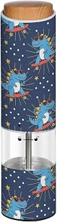 Space Dinosaur Electric Salt and Pepper Grinder Automatic Salt Grinder | Battery Operated Mill with Adjustable Coarseness, One Hand Operation, Acrylic tag2 for tag3