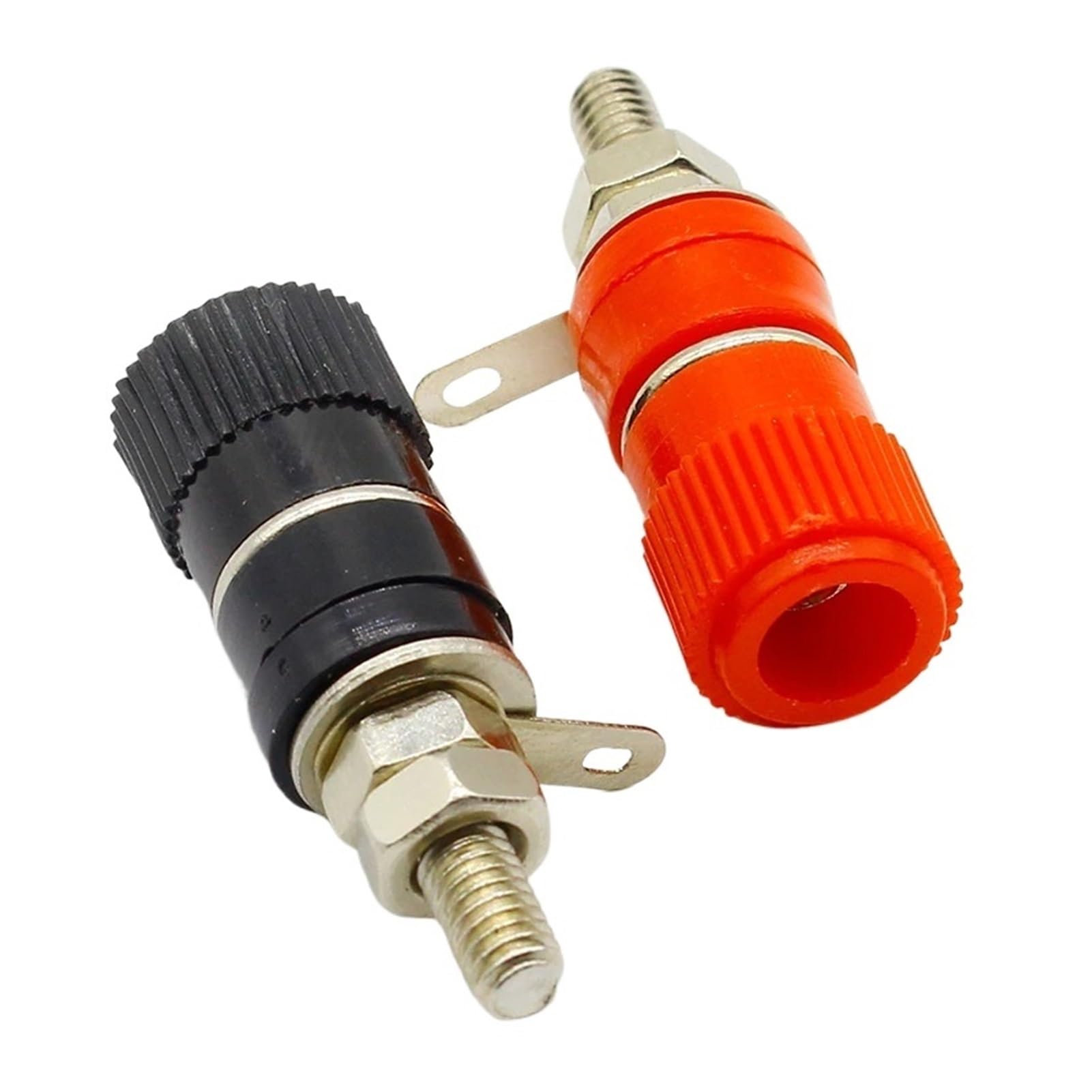Power Junction Post Connectors 1 Pair (RED + Black) Amplifier Terminal Binding Post Jack Panel Mount Connector