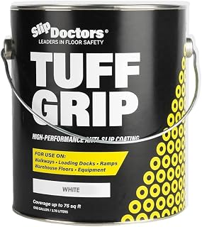 Tuff Grip Anti-Slip Paint for Ramps, Floors, Decks & Stairs – Durable Non-Skid Coating for Enhanced Traction (White)