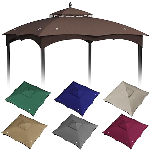 10x12ft Canopy Replacement Top for Lowe's Allen Roth Gazebo #GF-12S004B-1,