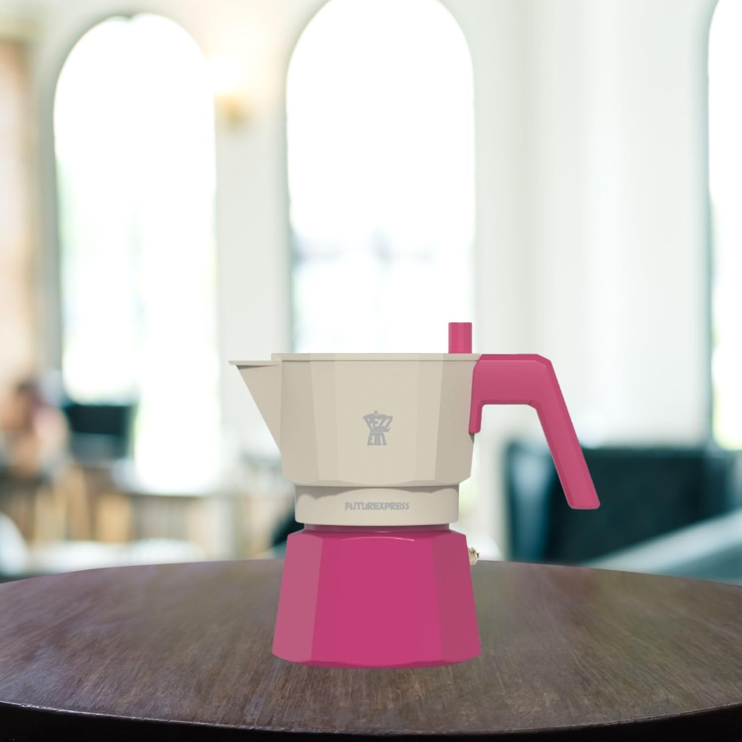 Pezzetti Futurexpress 6T Rising Dawn Coffee Maker, White/Pink