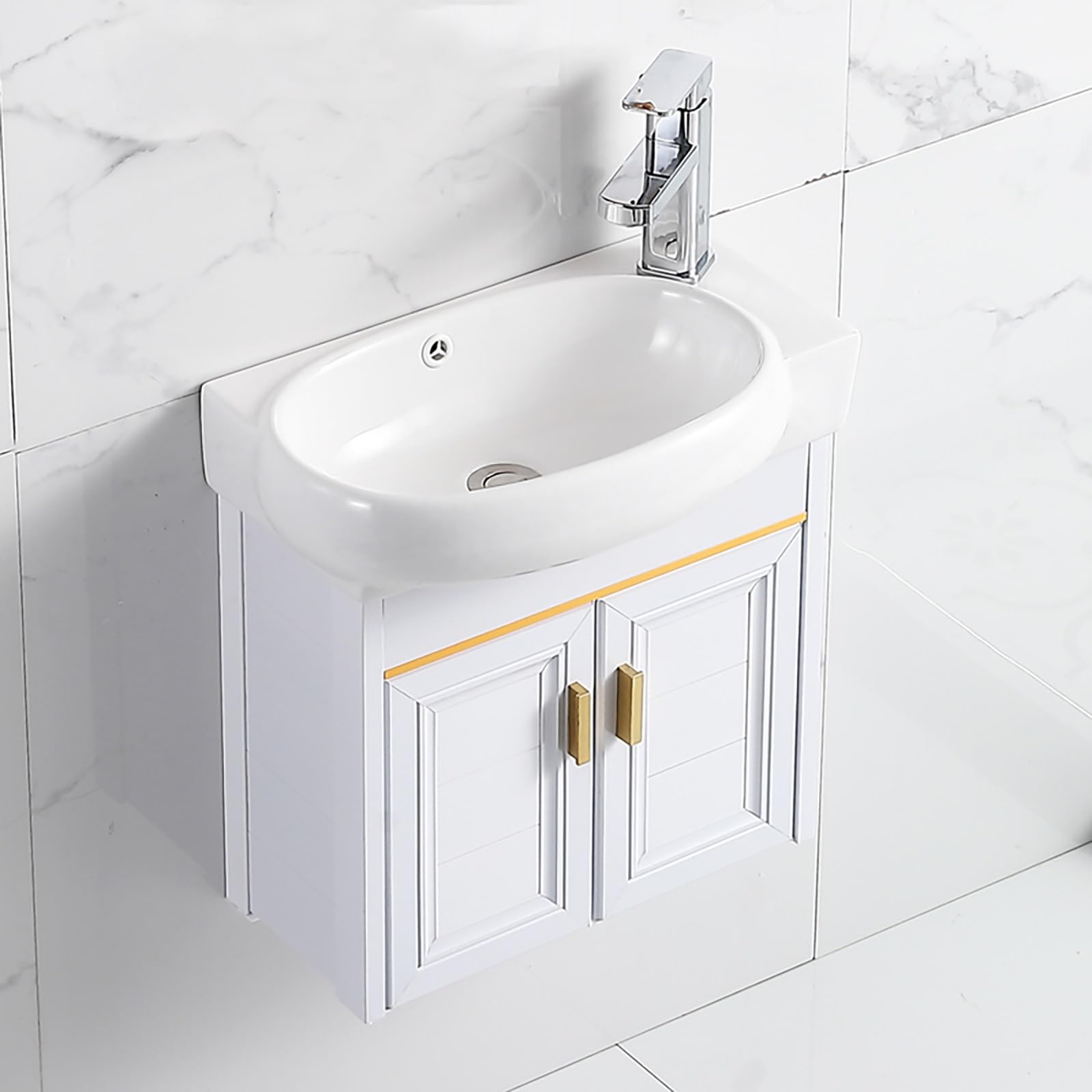 Muebles De Baño Con Lavabo Combo,Lavabos Pequeños Con Mueble,Mueble Baño Suspendido,Pequeño Lavabo De Esquina,Lavabo De Porcelana Mural,Lavabo Ovalado De Cerámica,Fregadero Pequeño Para Baños(Left)
