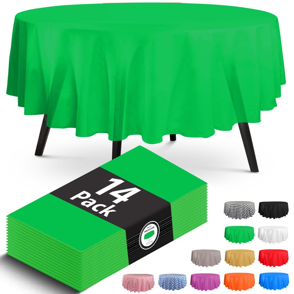 Black Tablecloths - 14 Pack Disposable Covers -17 Black Tablecloths - 14 Pack Disposable Covers -17