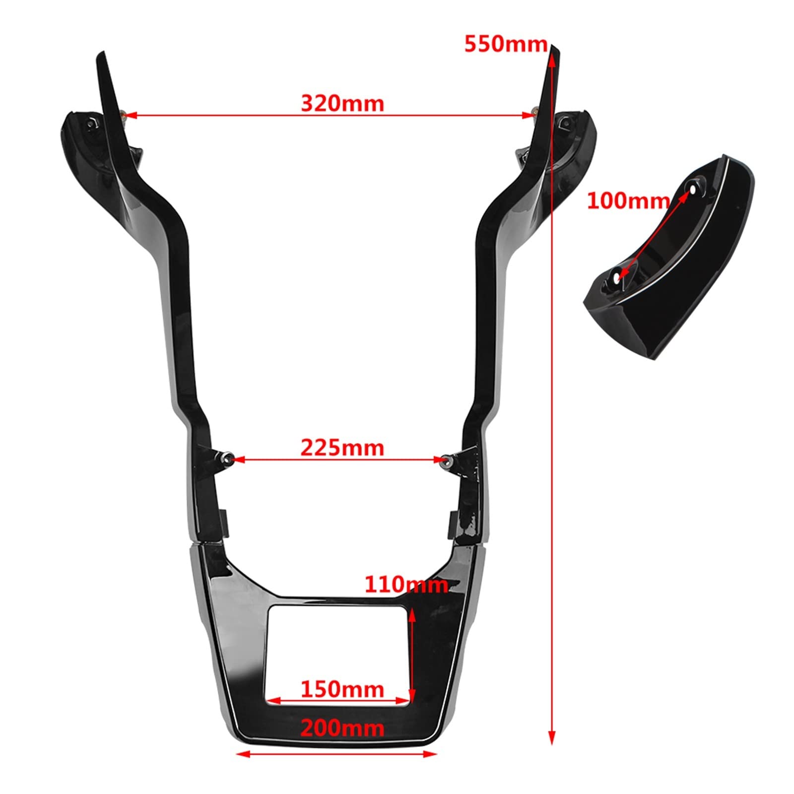 Motorcycle Vivid Black Fairing Spoilers Cover Compatible With Harley Road Glide FLTRX FLTRXS 2017-2021 (Color : Vivid Black Set - View #8