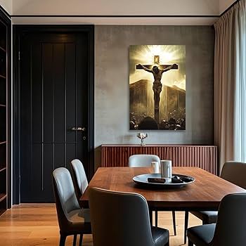 Amazon.co.jp: CGXLB キリスト教の壁アート 額入り イエス 十字架 絵画