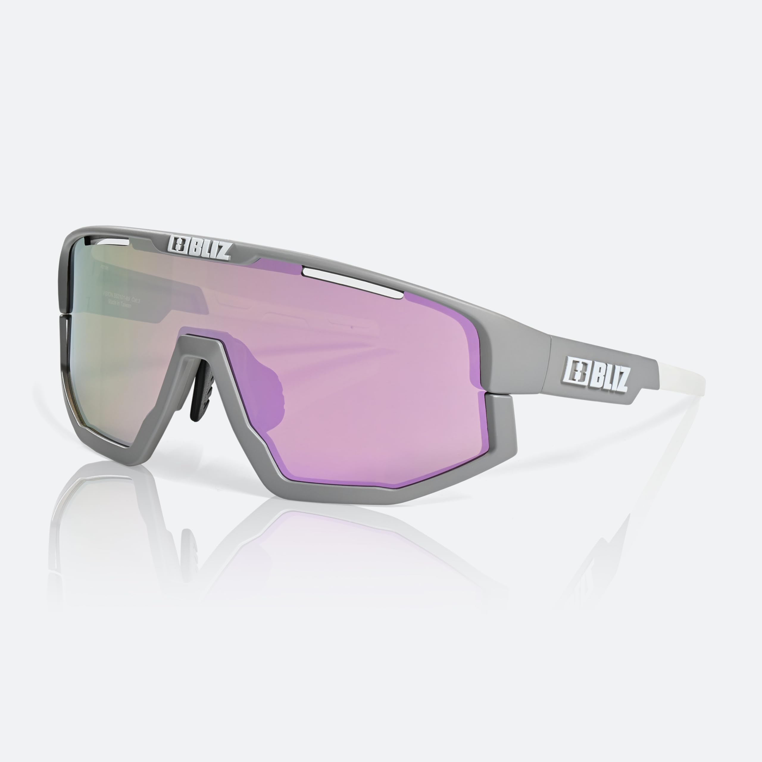 Bliz Vision Sonnenbrille - matt light grey frame, brown with rose multi