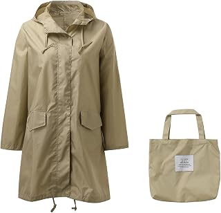 KBOPLEMQ Women's Trench Coat Double Breasted Classic Lapel Coat Casual Jacket Windproof Outdoor Jacket Transition Jacket Thin Women Coat Summer with Hood Long Reg Windbreak Lightweight Zip