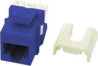 Legrand - OnQ RJ45 Keystone Insert, Cat 6 Keystone Jack, Terminate with Punch and Go Tool or Any 110 Punchdown Tool, Blue, 1 Count, WP3476BE