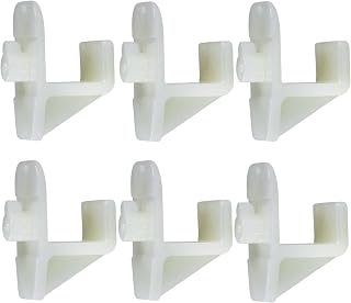Replacement Shelf Clips for Turbo Air Freezers & Other Refrigerators, White Durable Plastic Shelf Support Brackets, Secure Fit for Commercial Refrigeration Units (6)