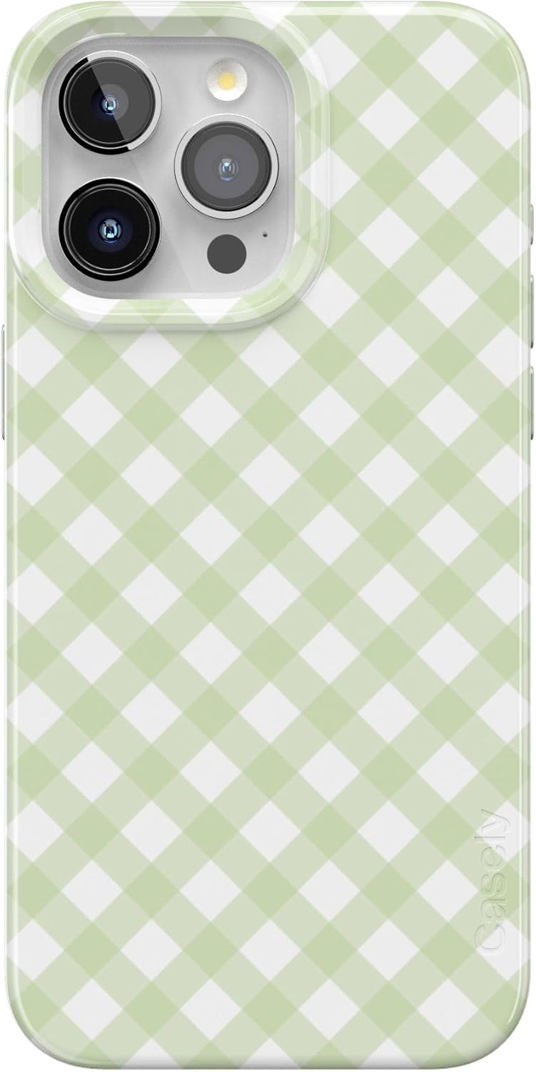 Casely iPhone 15 Pro Case | Mint Lattice | Sunday Best | Compatible with MagSafe | Classic Ultra Thin Design