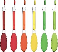 Vista 14 de Juego de 3 pinzas de cocina negras con puntas de silicona, pinzas antiadherentes resistentes al calor para asar a la parrilla, barbacoa, buffet