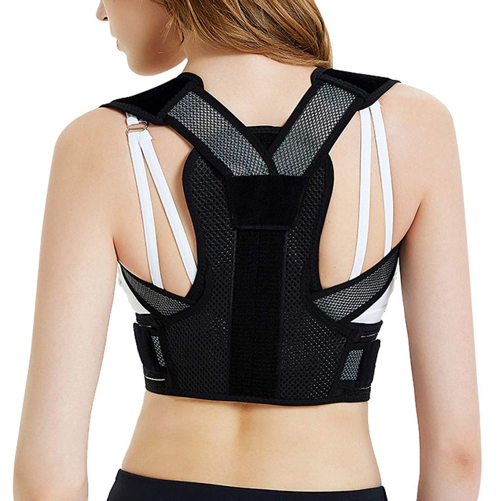 Bene Fascia Posturale Spalle per Uomo E Donna Regolabile Supporto,Tutore Schiena Traspirante Confortevole Postura Dolore Sostegno Unisex, XL