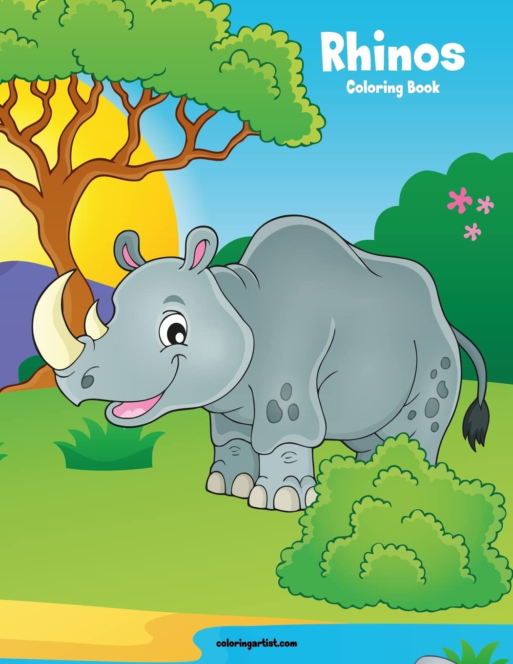 Rhinos Coloring Book 1: Volume 1
