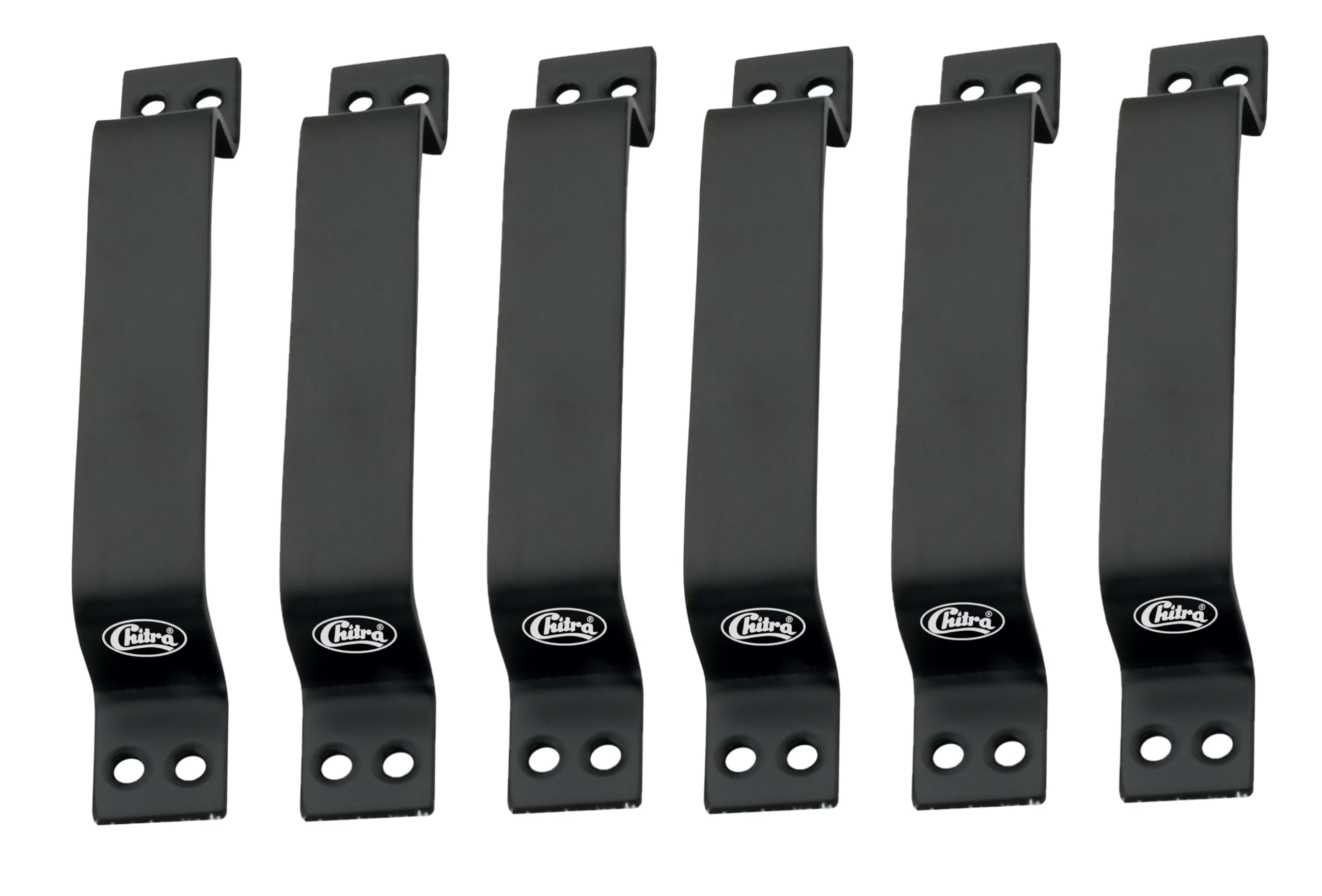 Chitra Wave Stainless Steel Door/Cabinet Handles Pack of 6 (6 Inch, Black), Pull Handle-image-5