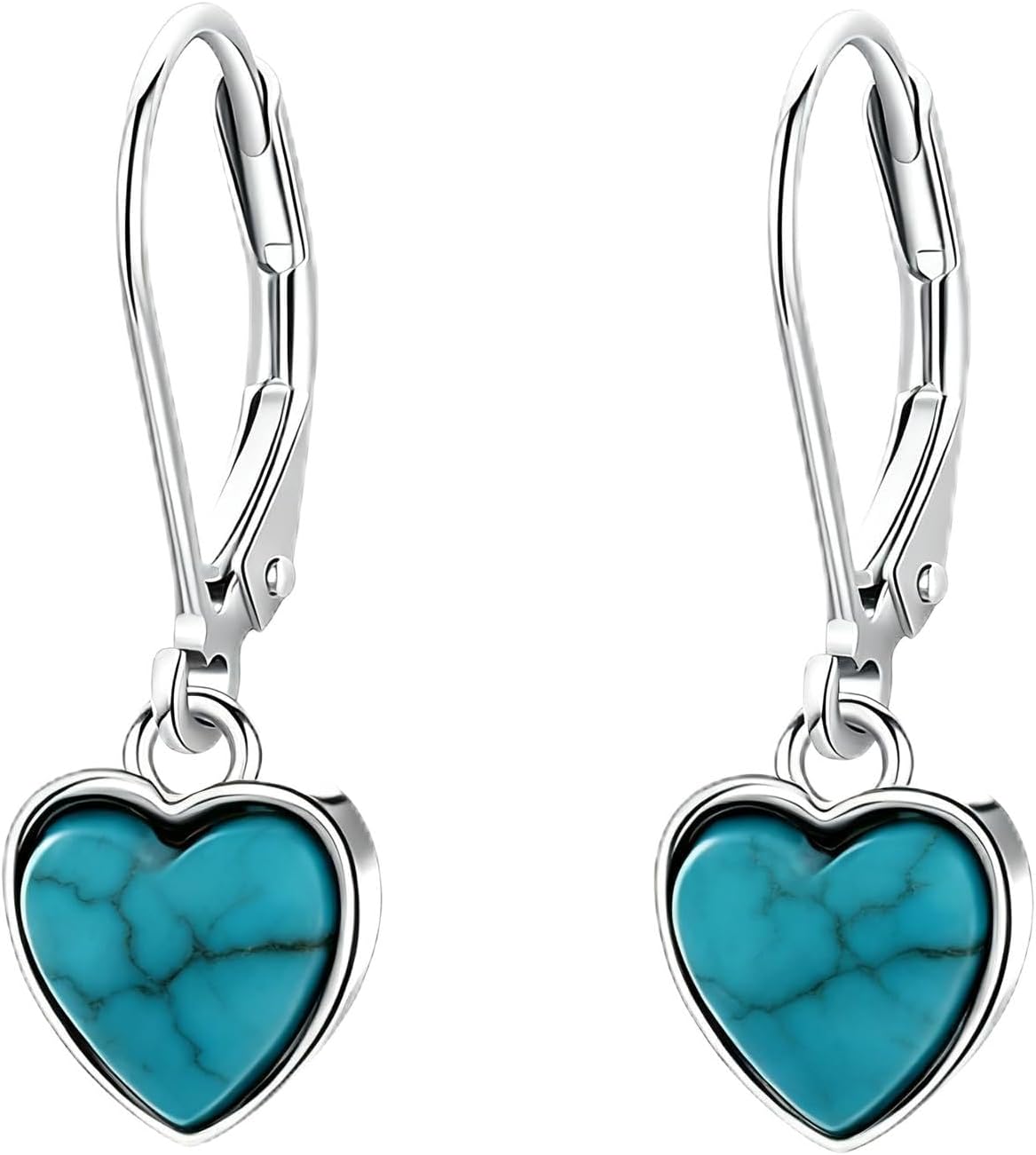 Prismata Clover/Snowflake/Turquoise Earrings for Women 925 Sterling Silver Clover/Snowflake/Turquoise Dangle Drop Leverback Earrings Jewelry Gifts for Women Mom Her