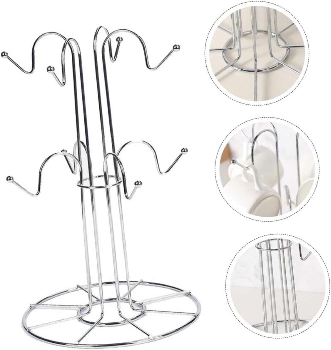 1pc Creative Mug Rack for Kitchen Iron Cup Holder High Capacity for Upside-Down Storage for Home and Restaurant Use Keeps Mugs Dry and Clean