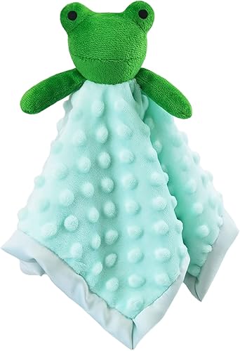 Manta de seguridad suave de rana verde para bebé, manta de felpa con personaje de rana, regalo de baby showercuarto de bebé, manta para acurrucarse