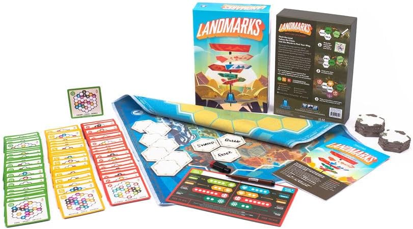 Floodgate Games Landmarks | Cooperative Board Game for Adults and Kids | Fun Game for Family Game Night | Word Association Party Game | Ages 10 and up | 2-10 Players | Average Playtime 20 Minutes