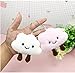 HSYHERE Super Cute Kawaii Smiling Face Happy Cloud Lucky Plush Cloud Baby Keychain, Funny Good Luck Cloud Key Chain Valentine Lovers Christmas Birthday Gift Keyring Bag Pendant Car Key Ring -White