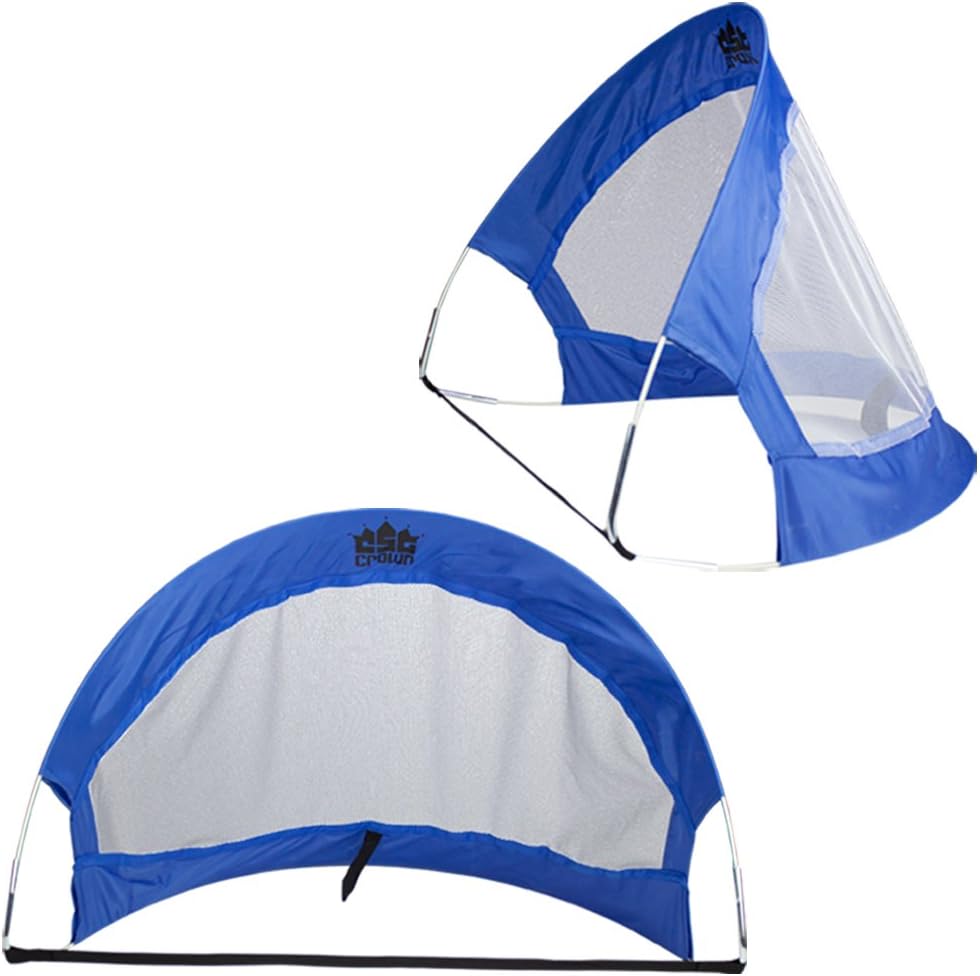 Crown Sporting Goods Pop Up Soccer Goals with 2 Carrying Bags (Set of 2)