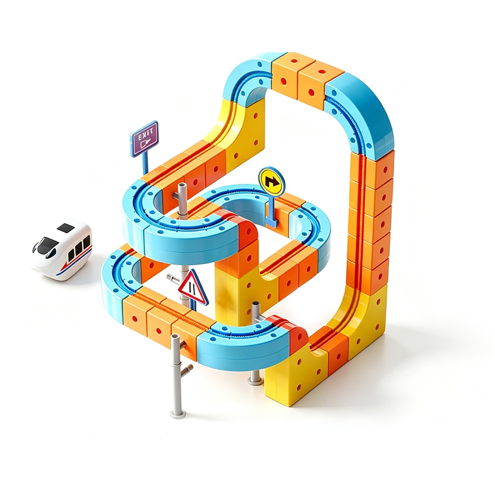 GRAUICI Electric Train Set,Car Track for Toddlers, for Kids 3 4 5 6 7 8 Years Old,Gravity…