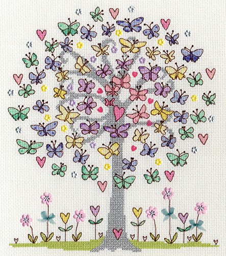 Bothy Threads Spring Counted Cross Stitch Kit, Clear,White