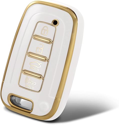 Funda protectora de TPU para llavero inteligente compatible con Hyundai Azera Elantra GT EQUUS Genesis Coupe Santa FE Sonata Tucson Veloster KIA