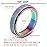 AmorArtSky Spinner Ring for Anxiety Relief Fidget: Anxiety Ring for Women Men, Titanium Stainless Steel Spinner Ring, 5 Colors, 6MM, Size 7, Sandblasted Finished Fidget Ring-Rainbow
