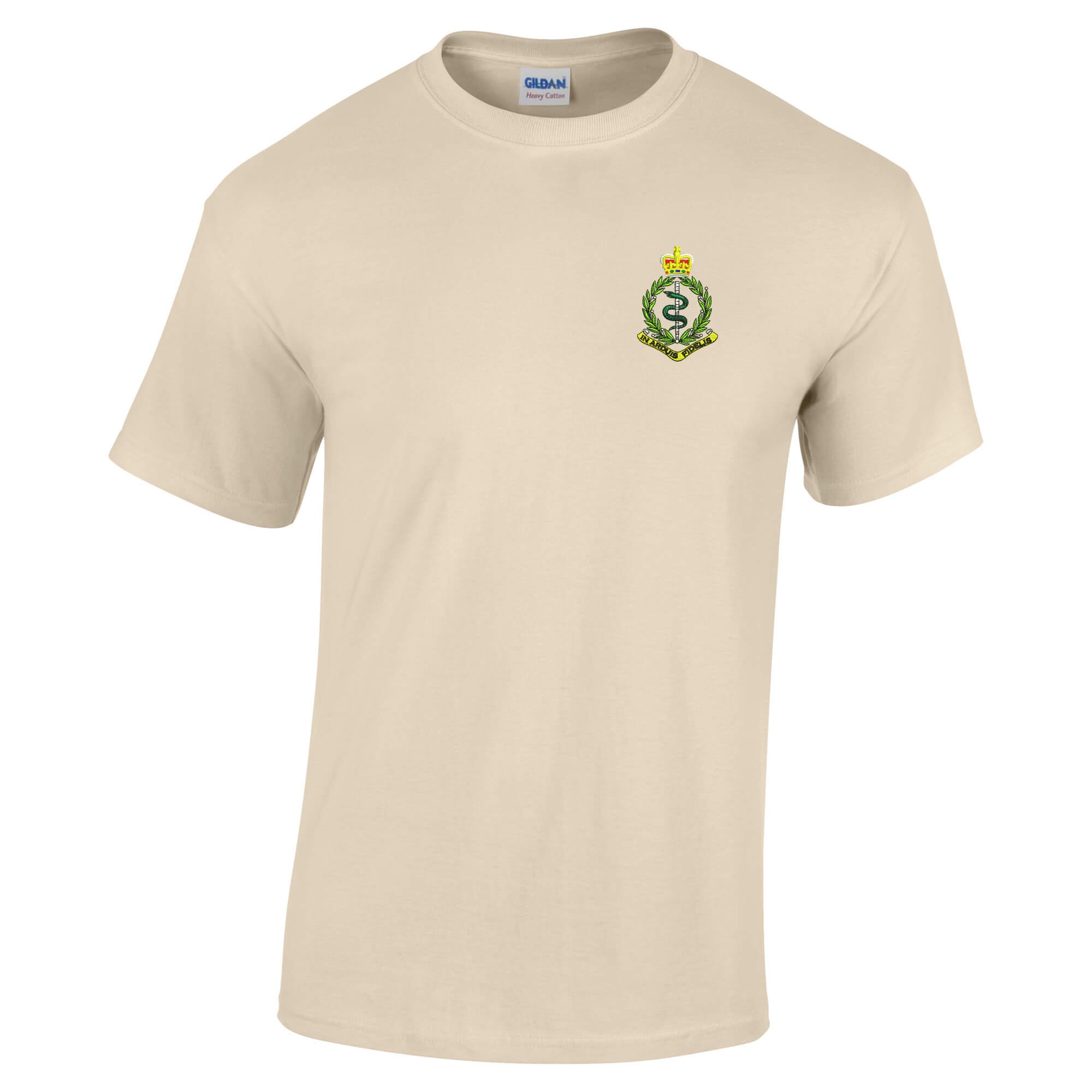 Pineapple Joe's Men's Sand Royal Army Medical Corps Embroidered T-Shirt - Large