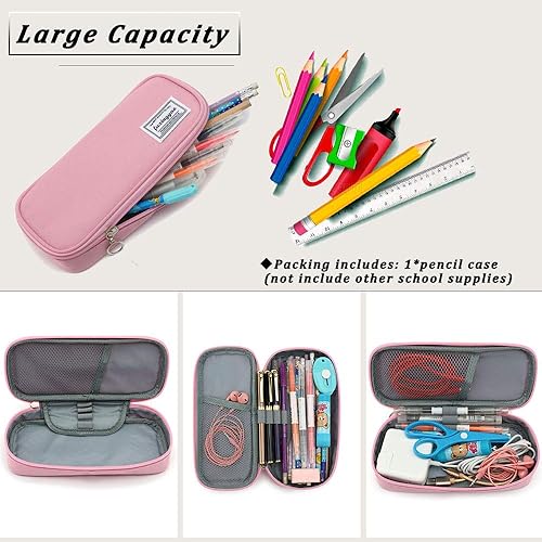 Miniatura 4 de Estuche para lápices con varias ranuras, cartuchera para niños y adultos, adecuada para oficina, escuela secundaria y preparatoria y universidad