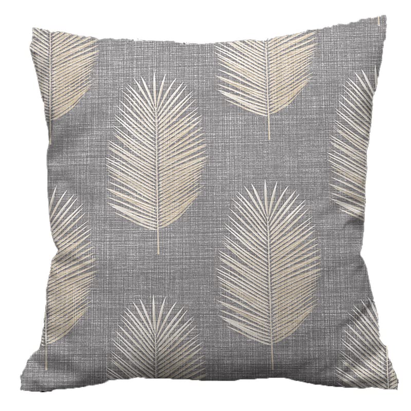 Night Comfort 100% Cotton Cushion Cover Luxury Designer Indoor & Outdoor use - Rich Palm - Ideal For Sofas, Living Room, Bedroom, Rattan Garden Furniture Sets, Chairs, Benches (45x45cm) - Pack of 2