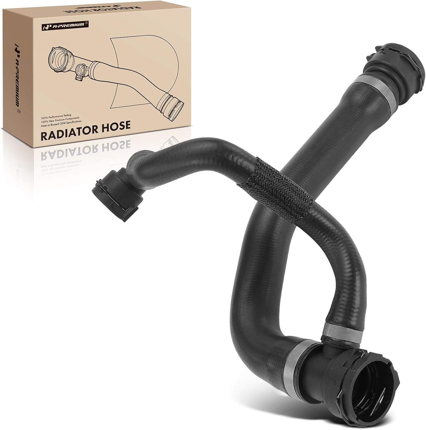 A-Premium Upper Radiator Coolant Hose Compatible with BMW E70 Series X5 2007 2008 2009 2010 4.8L