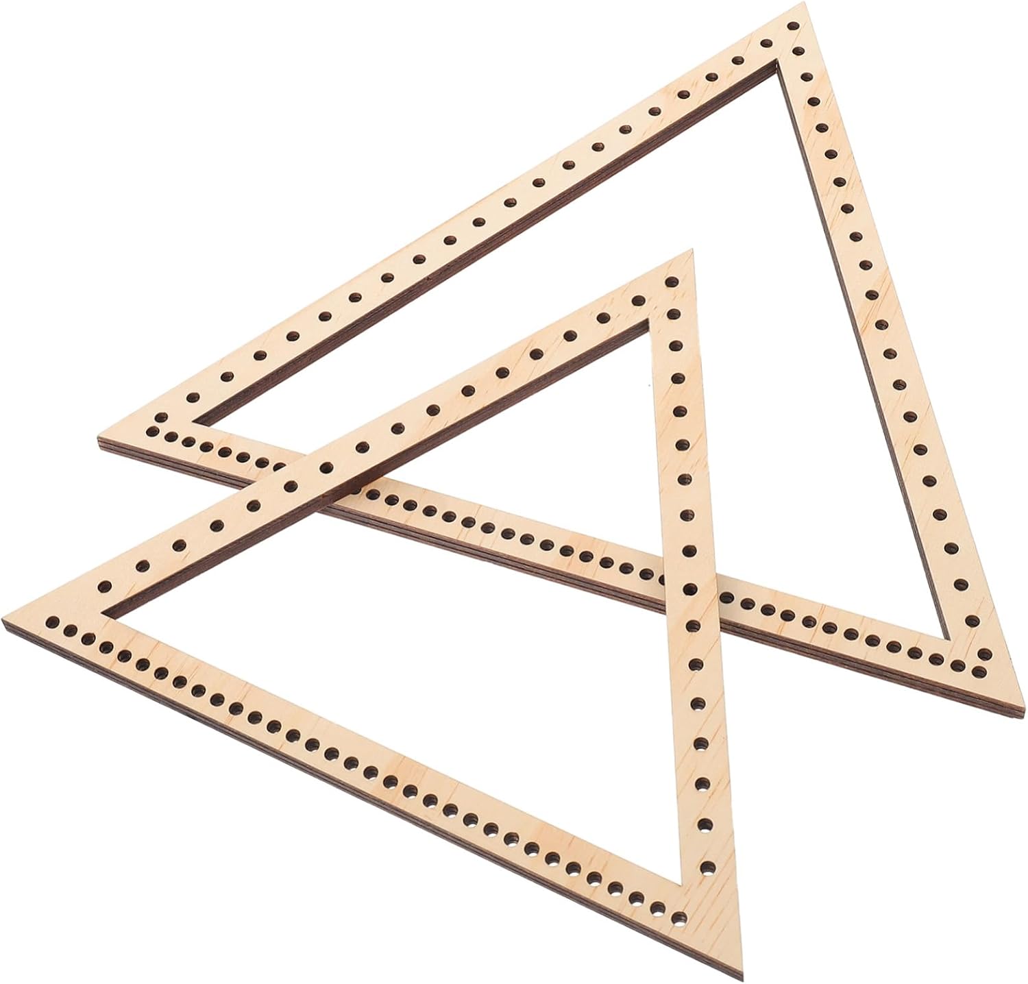 JEWEDECO 2pcs Triangle Shape Weaving Frame for DIY Tapestry Craft Knitting Tool for Handmade Wall Hanging for Beginners and Family Activities