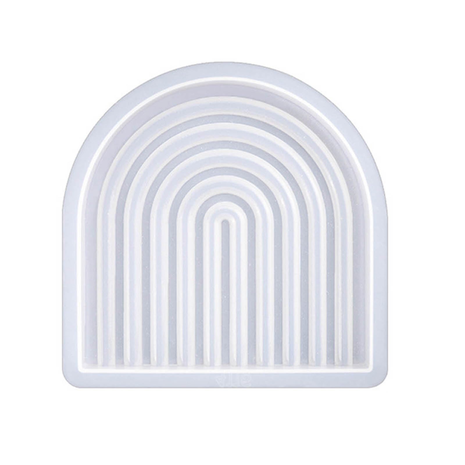 NEWFT Silicone Door Striped Pattern Epoxy Resin for Cup Pad Home Ornaments Tray
