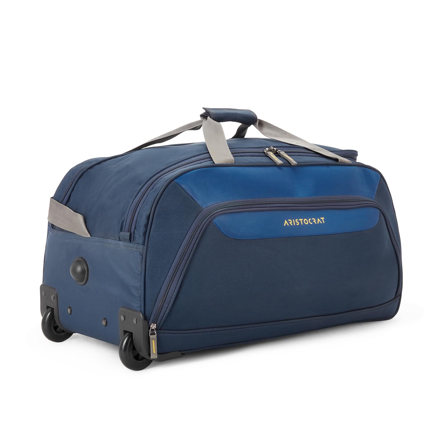 aristocrat Polyester Solid Pattern Trolley Bag Click Dft 65 (H) (Blue, Medium)-picture-13