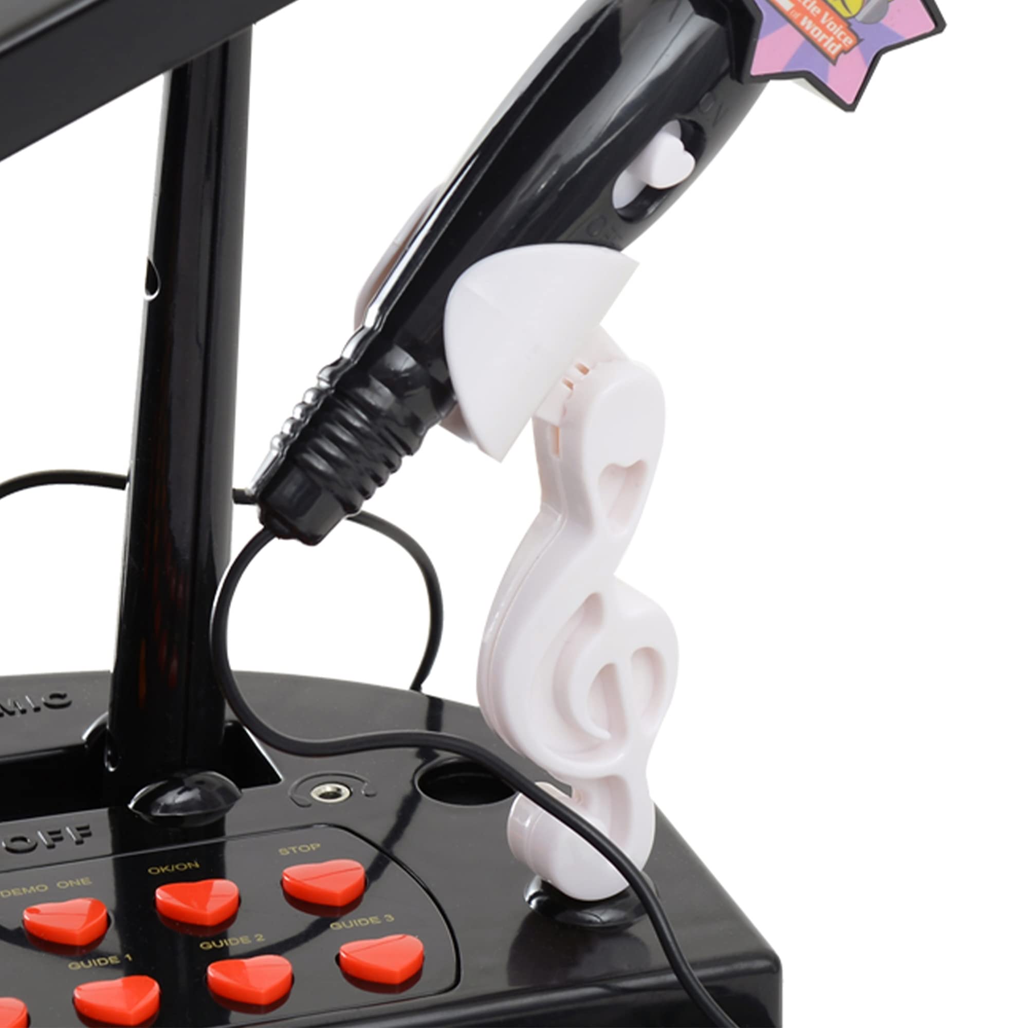 HOMCOM - Piano electrónico de 37 teclas, 3 a 6 años, color negro | Multifunción con micrófono altavoz, luz LED, función de grabación y reproducción, instrumento musical infantil